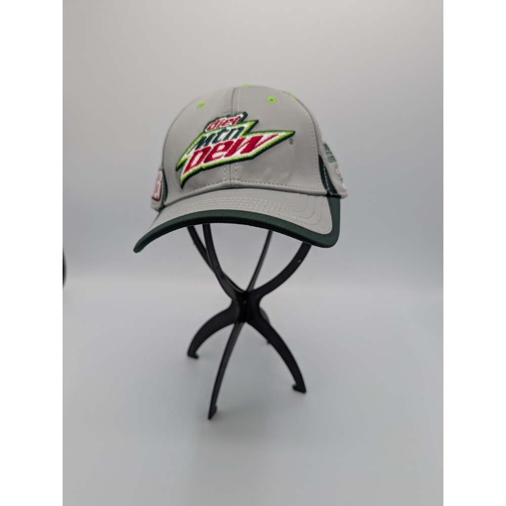 The Game Diet MTN DEW Dale Earnhardt Jr Fitted Hat Cap Green Grey #88